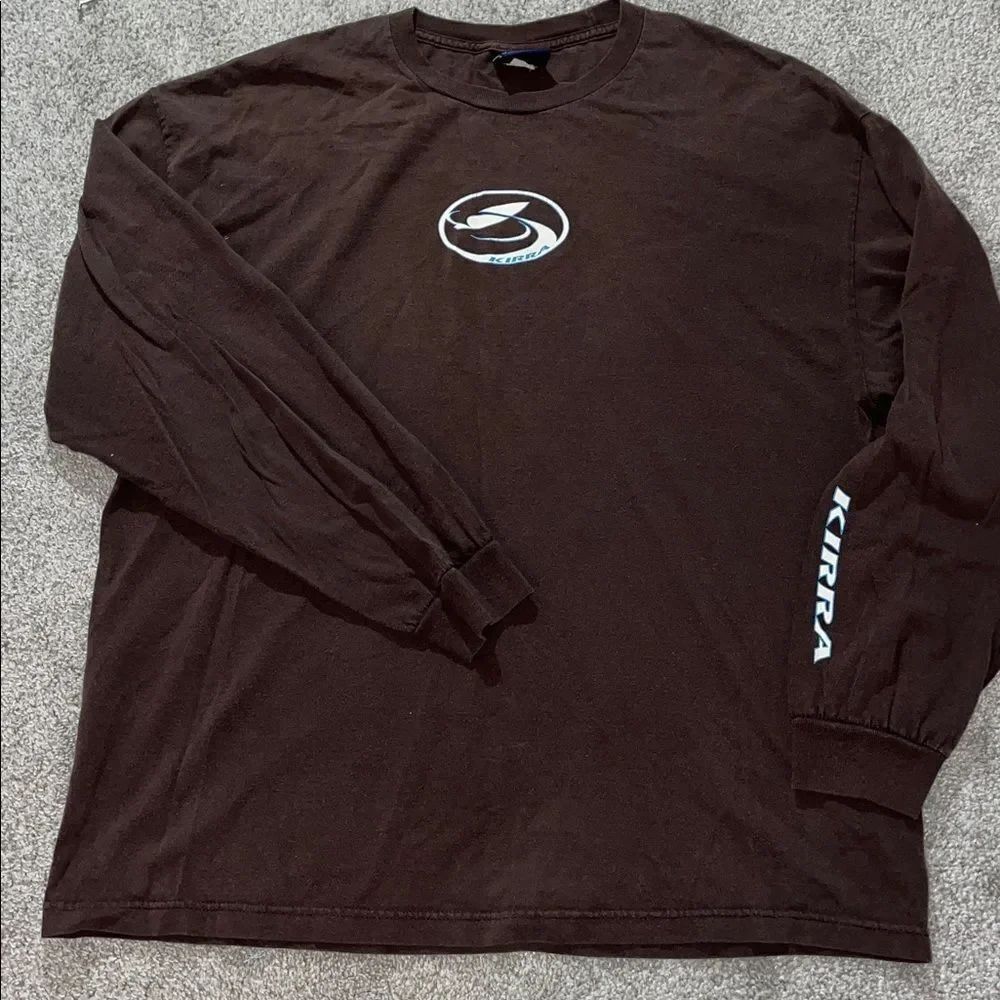 Vintage 🏄♀️Kirra Shirt Mens LS Brown 90s Y2K Surf Board Skate Surfer Hawaii XXL